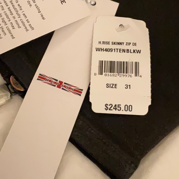 HUDSON JEANS HIGH WAIST COATED SKINNY JEANS SIZE 31 - Picture 6 of 12